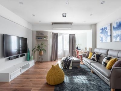 保利领秀山85平米简约风格二居室装修案例