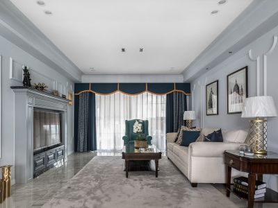 恒大未来城125平米美式风格三居室装修案例