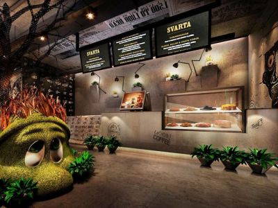 书吧咖啡厅欧式风格350平米装修案例