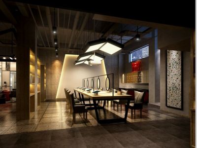 美发店北欧风格205平米装修案例