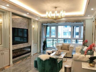 莺虹苑小区120平方三居室轻奢风格装修案例