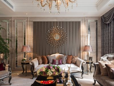 御景湾新古典风格245平米别墅装修案例
