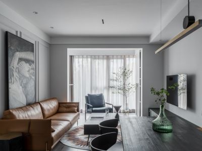 华润紫玥台北欧风格88平米二居室装修案例