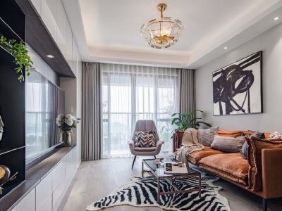 文一锦门繁华里现代风格85平米二居室设计案例