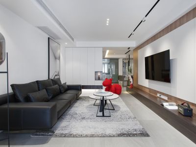 大华锦绣时代时尚简约112平米三室两厅装修案例