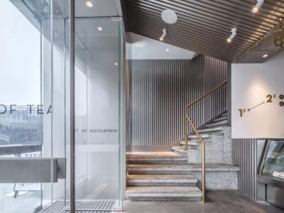 300平米现代极简风格奶茶体验店装修案例