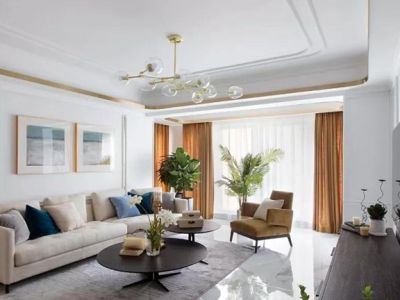 百家湖西花园伦敦城140平米现代简约3室2厅装修案例