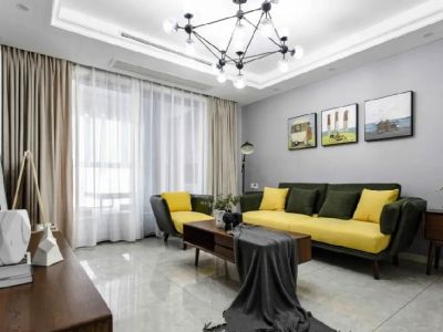 升龙天汇128平米现代简约四居室装修案例