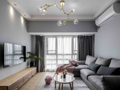 汤山源著北欧风格105平米三室两厅装修案例