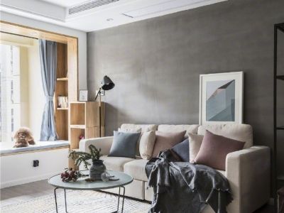 中海国际社区89平自然北欧风三居室装修案例