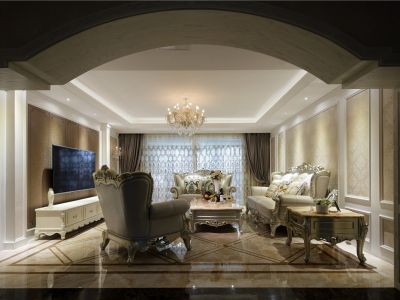 帝景天誉欧式风格285平米别墅装修案例