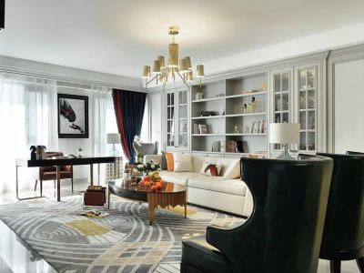 正源尚峰尚水轻奢风格215平米别墅装修案例