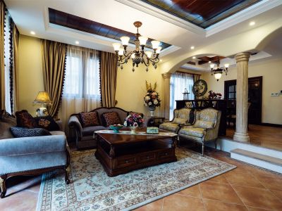 嘉恒有山欧式田园风200平米别墅装修案例