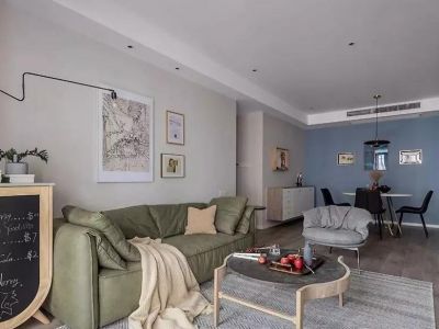 汉府雅苑北欧风格110平米三居室装修案例