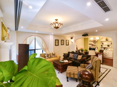 御景湾美式风格280平米别墅装修案例