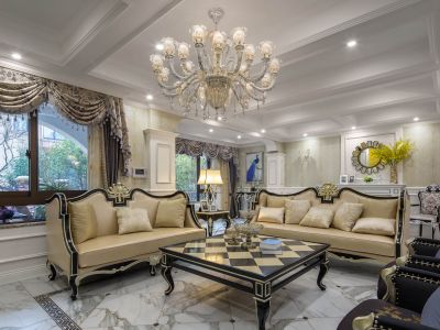 正源尚峰尚水新古典风格215平米别墅装修案例