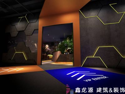 200㎡格调网咖工业混搭风格装修案例