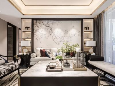 保利凤凰湾三居123平现代风格装修案例