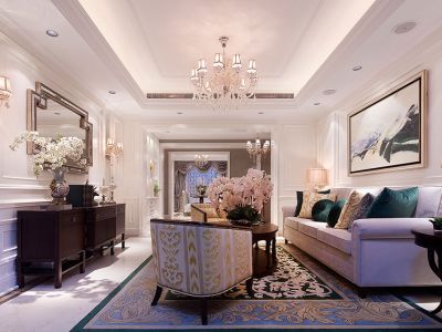 山水黔城210平米欧式风格别墅装修案例