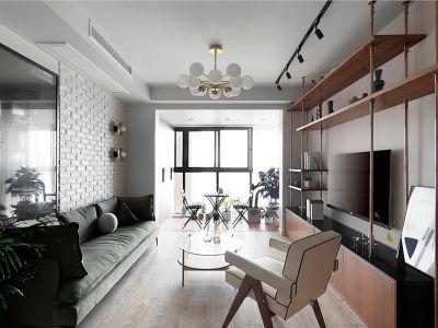 麒麟山庄98平米北欧三居室装修案例