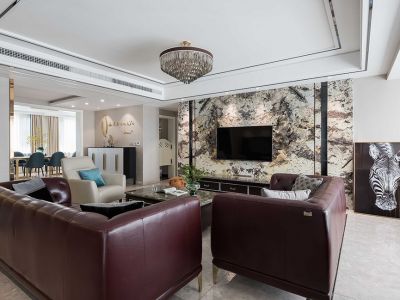 明发茉里179平米现代简约三室装修案例