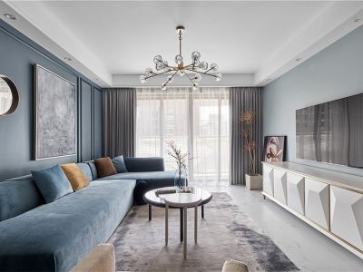 明发滨江新城140平米现代轻奢装修案例