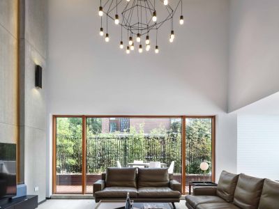 国信净月府时尚简约风289平米别墅装修案例