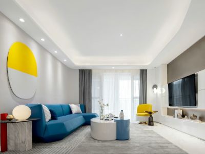 贵高速·花溪26°现代风格138平米三居室装修设计案例