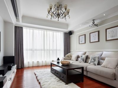 蓝光·雍锦湾欧式风格78平米二居室装修设计案例