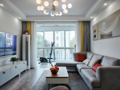 熙山郡北欧风格95平米二居室装修设计案例