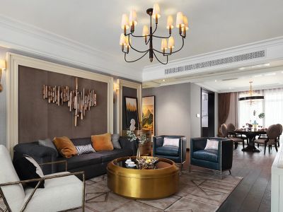 绿城桃花源现代风格158平米别墅装修案例