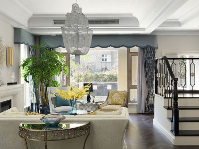 江山大境美式风格187平米别墅装修案例