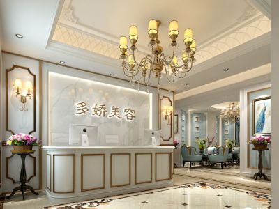 美容院欧式450平米装修案例