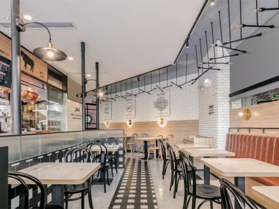 南京餐厅78平米混搭风格装修案例