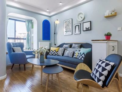 兴隆·枫丹白鹭城市花园简约风格87平米二居室装修设计案例