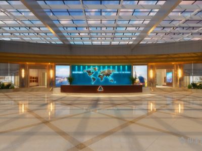 现代简约办公楼9000平米装修案例