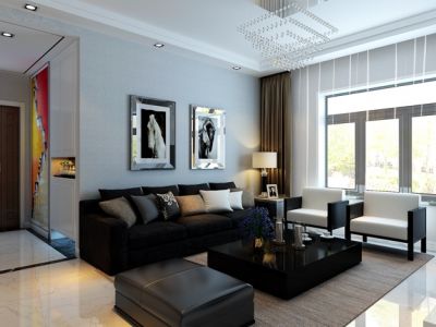 106平米三居室现代简约装修案例