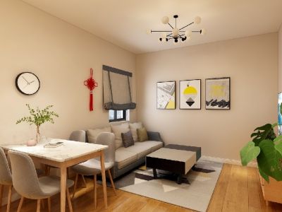 恒信珑湖国际75平米极简二居装修案例