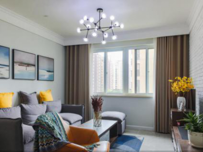 金河谷110平三居室现代简约风格装修案例