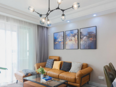 绿地国际花都89平二居室北欧极简风格装修案例