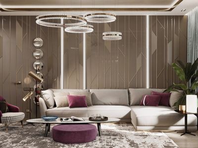 俊发城四居135平现代风格装修案例