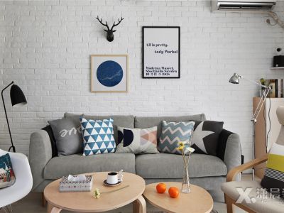 诚品城北欧风格100平米三居室装修案例