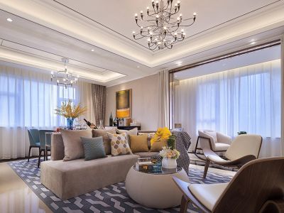 恒大绿洲三居128平现代风格装修案例