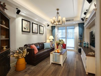 西提国际简约美式135平米三居室装修案例