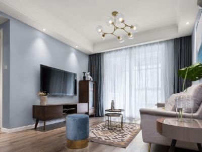 金地·云麓一号北欧风格80平米二居室装修设计案例