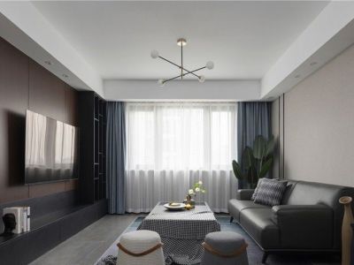 中天·吾乡简约风格126平米三居室装修设计案例