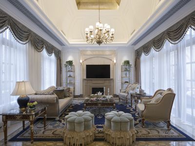 升龙桃花园著法式风格290平米别墅装修案例