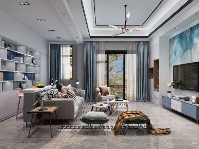 中铁国际生态城·白晶谷·逸景湾206平米北欧风格别墅装修设计案例