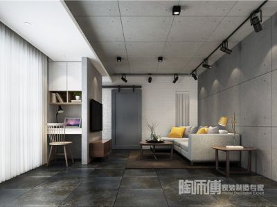 翠屏湾花园城现代风格125平米三居室装修案例