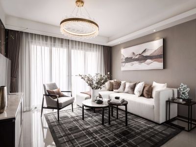 鲁能泰山七号院新中式风格140平米平层装修案例